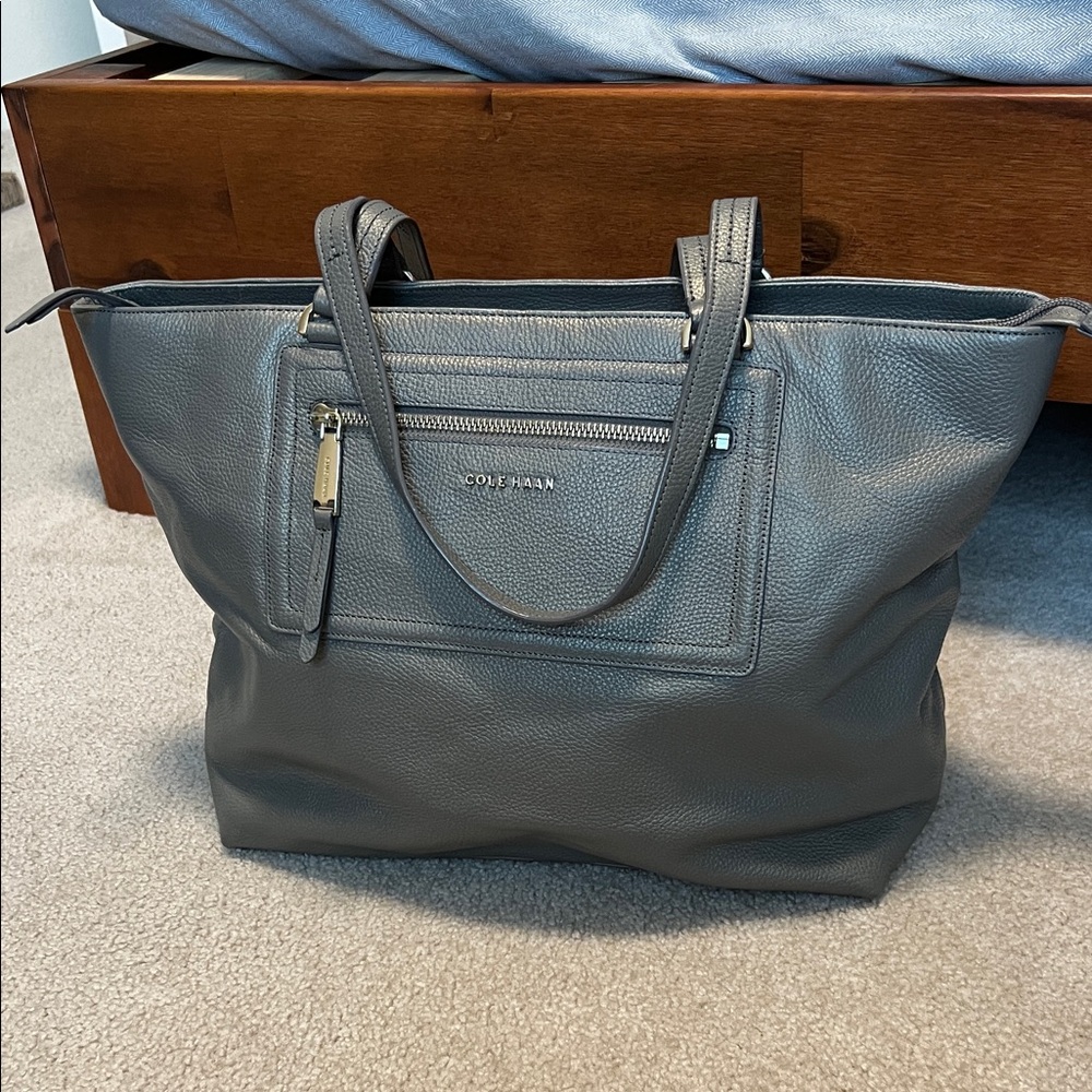 Cole Haan Gray Leather Tote